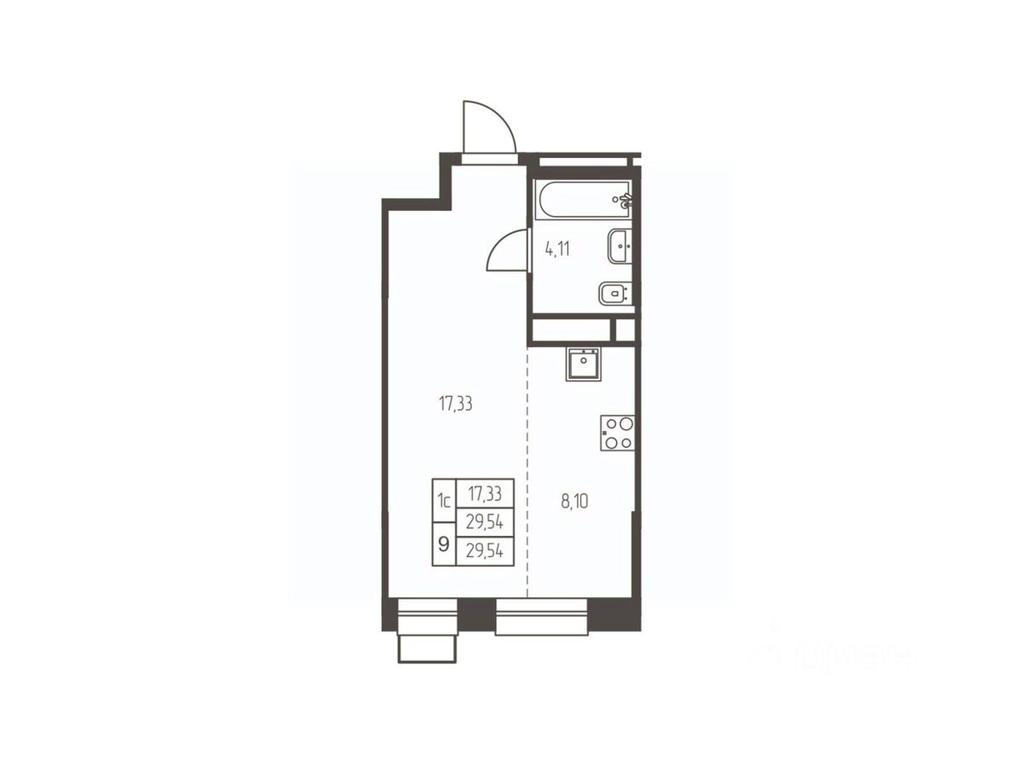 Apartment Sale, 29.5平方米 at Novaya Ivanteevka, Zavodskaya ulitsa, Ivanteyevka, Pshkinskiy Urban District, Moscow Region, Russia #1