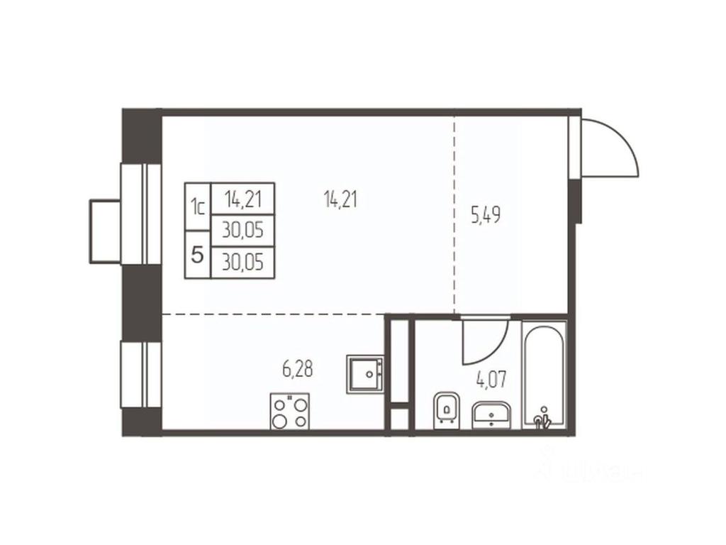 Apartment Sale, 30.1 sq. m. at Novaya Ivanteevka, Zavodskaya ulitsa, Ivanteyevka, Pshkinskiy Urban District, Moscow Region, Russia #1