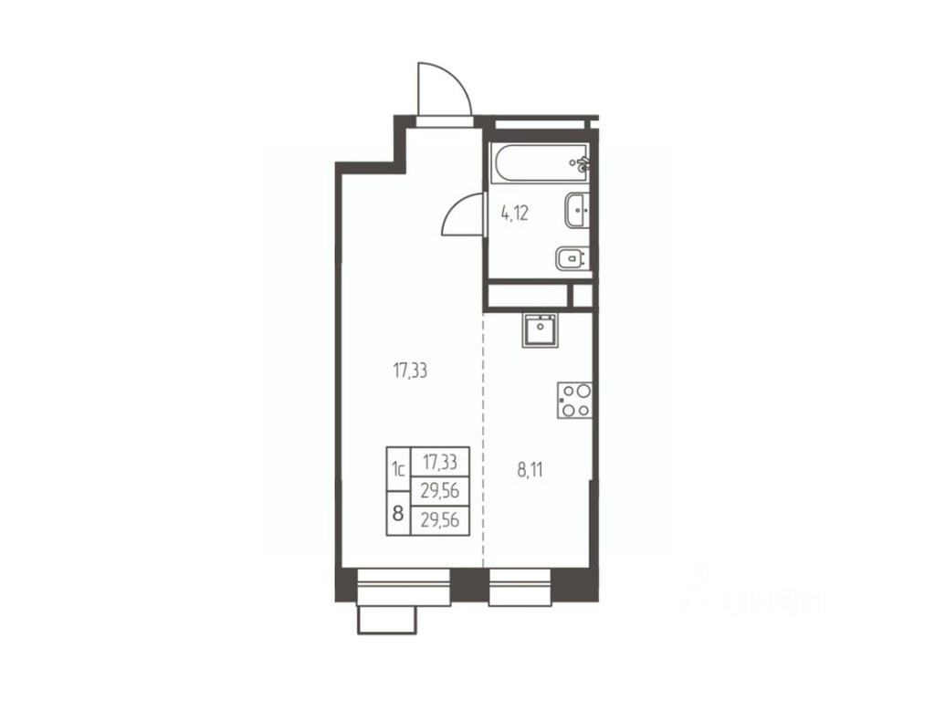 Apartment Sale, 29.6平方米 at Novaya Ivanteevka, Zavodskaya ulitsa, Ivanteyevka, Pshkinskiy Urban District, Moscow Region, Russia #1 Apartment Sale, 29.6平方米 at Novaya Ivanteevka, Zavodskaya ulitsa, Ivanteyevka, Pshkinskiy Urban District, Moscow Region, Russia #1