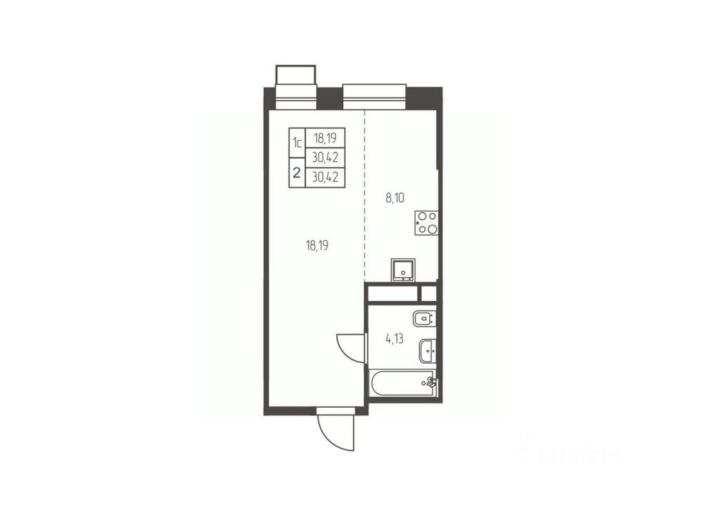 Apartment Sale, 30.4 sq. m. at Novaya Ivanteevka, Zavodskaya ulitsa, Ivanteyevka, Pshkinskiy Urban District, Moscow Region, Russia #1