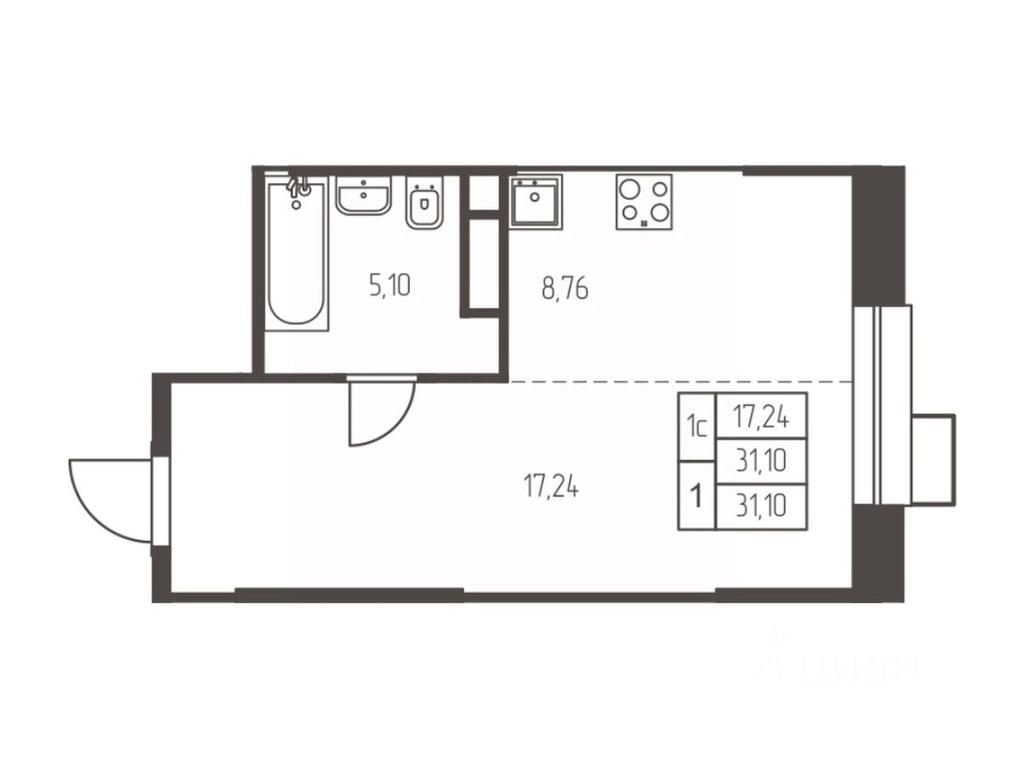 Apartment Sale, 31.1 sq. m. at Novaya Ivanteevka, Zavodskaya ulitsa, Ivanteyevka, Pshkinskiy Urban District, Moscow Region, Russia #1 Apartment Sale, 31.1 sq. m. at Novaya Ivanteevka, Zavodskaya ulitsa, Ivanteyevka, Pshkinskiy Urban District, Moscow Region, Russia #1