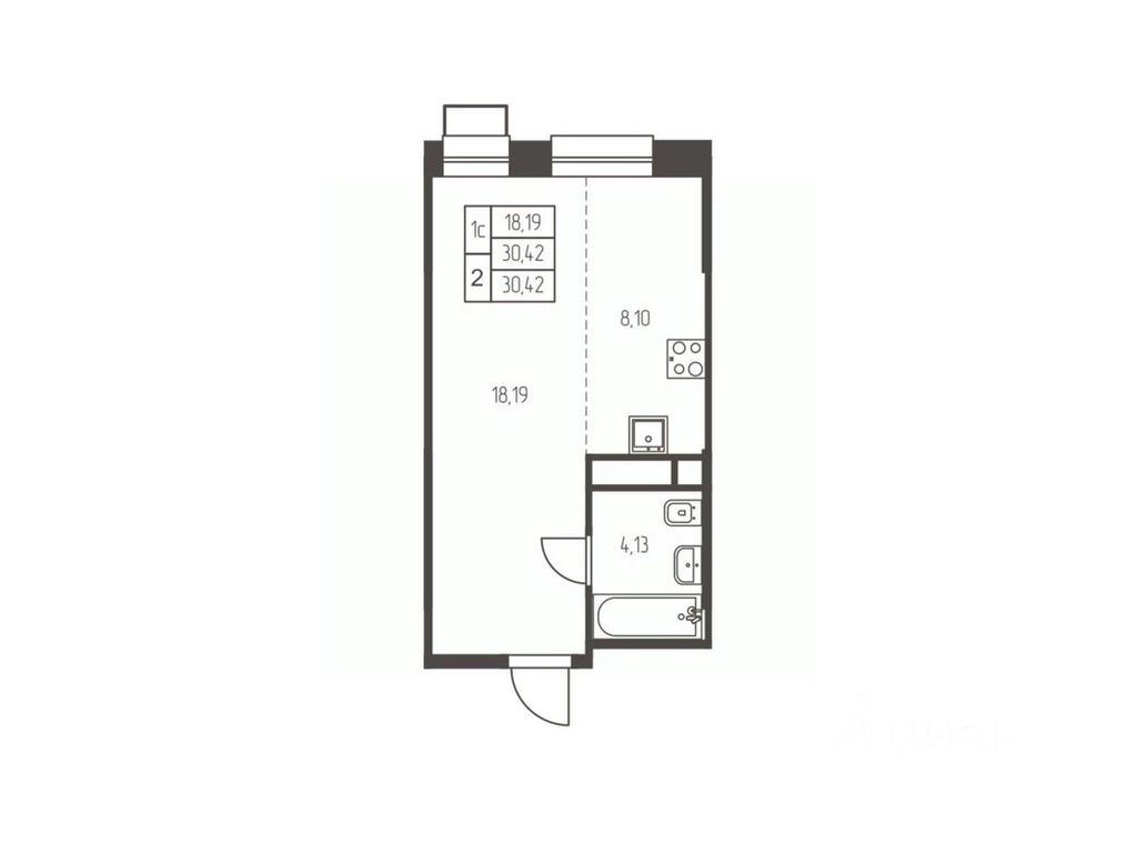 Apartment Sale, 30.4 sq. m. at Novaya Ivanteevka, Zavodskaya ulitsa, Ivanteyevka, Pshkinskiy Urban District, Moscow Region, Russia #1