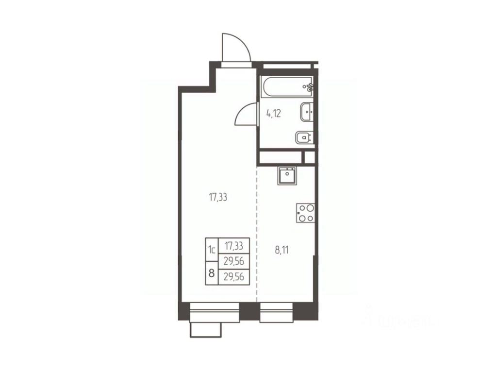 Apartment Sale, 29.6平方米 at Novaya Ivanteevka, Zavodskaya ulitsa, Ivanteyevka, Pshkinskiy Urban District, Moscow Region, Russia #1 Apartment Sale, 29.6平方米 at Novaya Ivanteevka, Zavodskaya ulitsa, Ivanteyevka, Pshkinskiy Urban District, Moscow Region, Russia #1