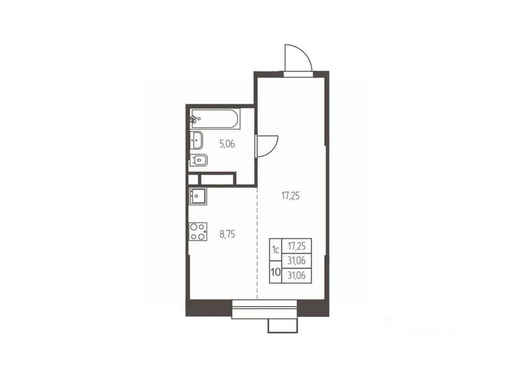 Apartment Sale, 31.1 sq. m. at Novaya Ivanteevka, Zavodskaya ulitsa, Ivanteyevka, Pshkinskiy Urban District, Moscow Region, Russia #1