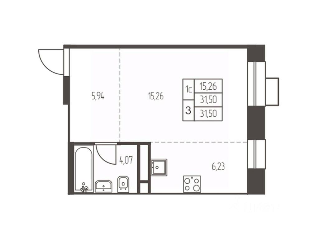 Apartment Sale, 31.5 sq. m. at Novaya Ivanteevka, Zavodskaya ulitsa, Ivanteyevka, Pshkinskiy Urban District, Moscow Region, Russia #1