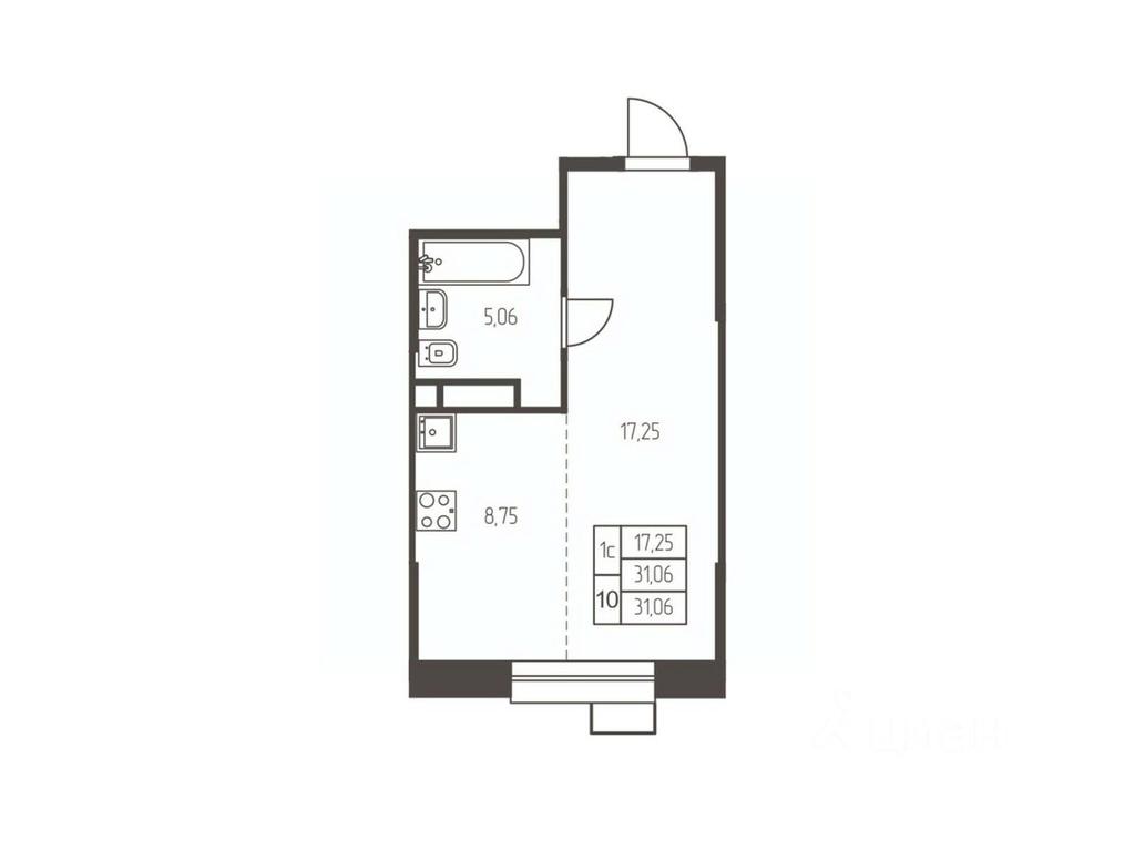Apartment Sale, 31.1 sq. m. at Novaya Ivanteevka, Zavodskaya ulitsa, Ivanteyevka, Pshkinskiy Urban District, Moscow Region, Russia #1