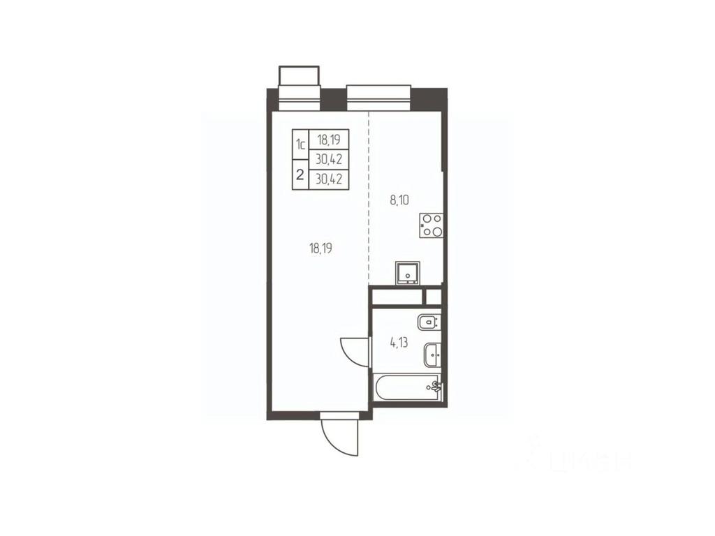 Apartment Sale, 30.4 sq. m. at Novaya Ivanteevka, Zavodskaya ulitsa, Ivanteyevka, Pshkinskiy Urban District, Moscow Region, Russia #1