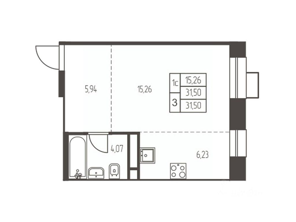 Apartment Sale, 31.5 sq. m. at Novaya Ivanteevka, Zavodskaya ulitsa, Ivanteyevka, Pshkinskiy Urban District, Moscow Region, Russia #1