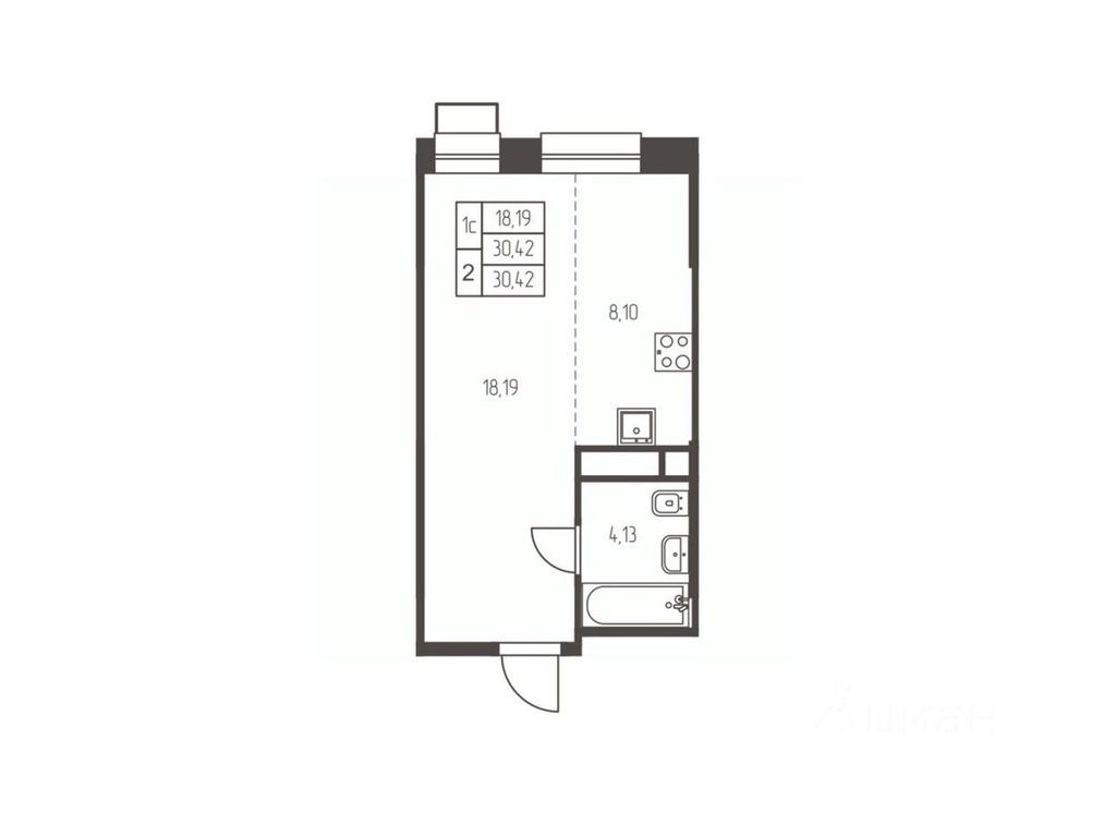 Apartment Sale, 30.4 sq. m. at Novaya Ivanteevka, Zavodskaya ulitsa, Ivanteyevka, Pshkinskiy Urban District, Moscow Region, Russia #1