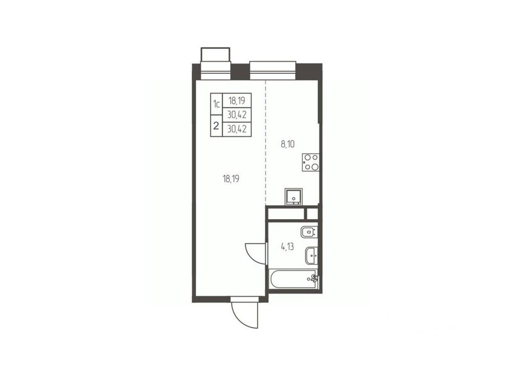 Apartment Sale, 30.4 sq. m. at Novaya Ivanteevka, Zavodskaya ulitsa, Ivanteyevka, Pshkinskiy Urban District, Moscow Region, Russia #1
