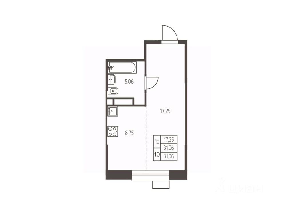 Apartment Sale, 31.1 sq. m. at Novaya Ivanteevka, Zavodskaya ulitsa, Ivanteyevka, Pshkinskiy Urban District, Moscow Region, Russia #1