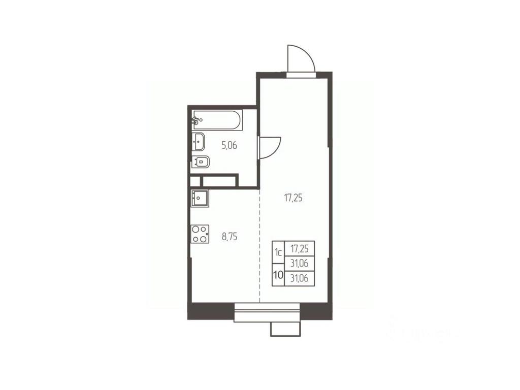 Apartment Sale, 31.1 sq. m. at Novaya Ivanteevka, Zavodskaya ulitsa, Ivanteyevka, Pshkinskiy Urban District, Moscow Region, Russia #1