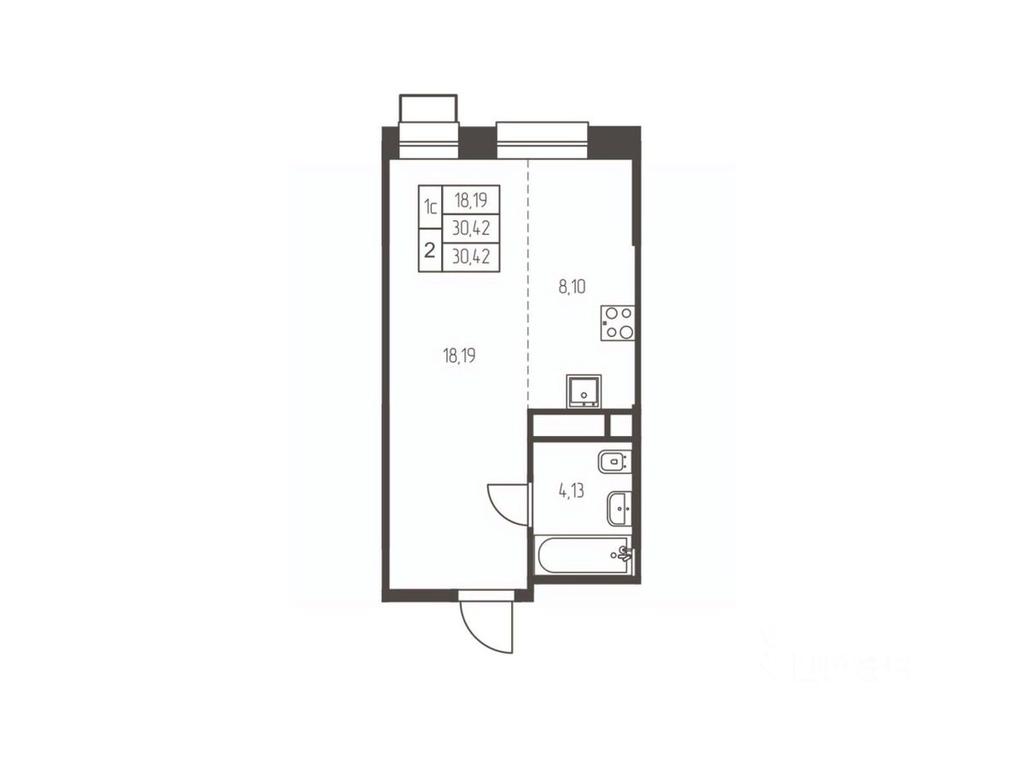 Apartment Sale, 30.4 sq. m. at Novaya Ivanteevka, Zavodskaya ulitsa, Ivanteyevka, Pshkinskiy Urban District, Moscow Region, Russia #1
