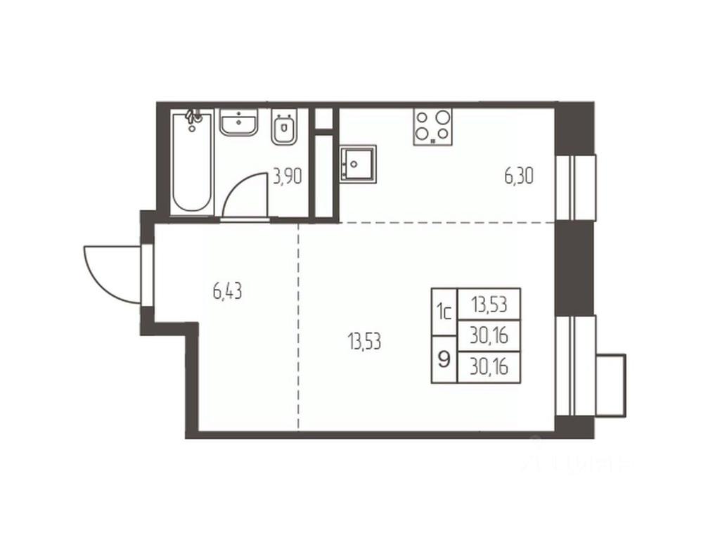 Apartment Sale, 30.2 sq. m. at Novaya Ivanteevka, Zavodskaya ulitsa, Ivanteyevka, Pshkinskiy Urban District, Moscow Region, Russia #1