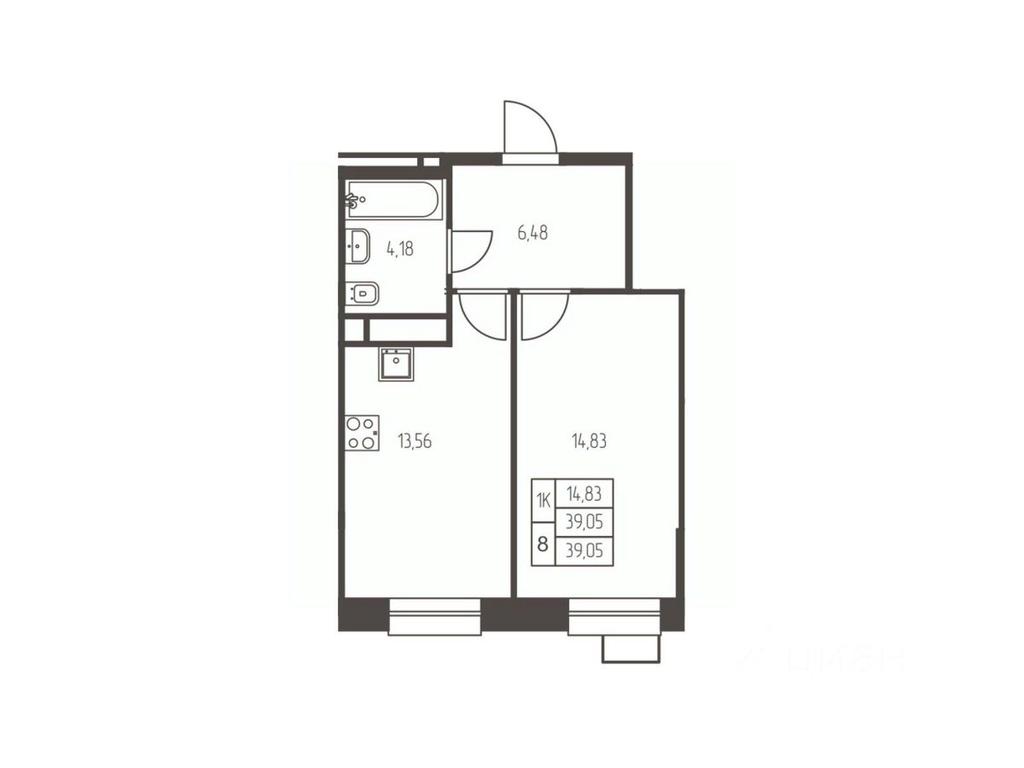 Apartment Sale, 39.1 sq. m. at Novaya Ivanteevka, Zavodskaya ulitsa, Ivanteyevka, Pshkinskiy Urban District, Moscow Region, Russia #1