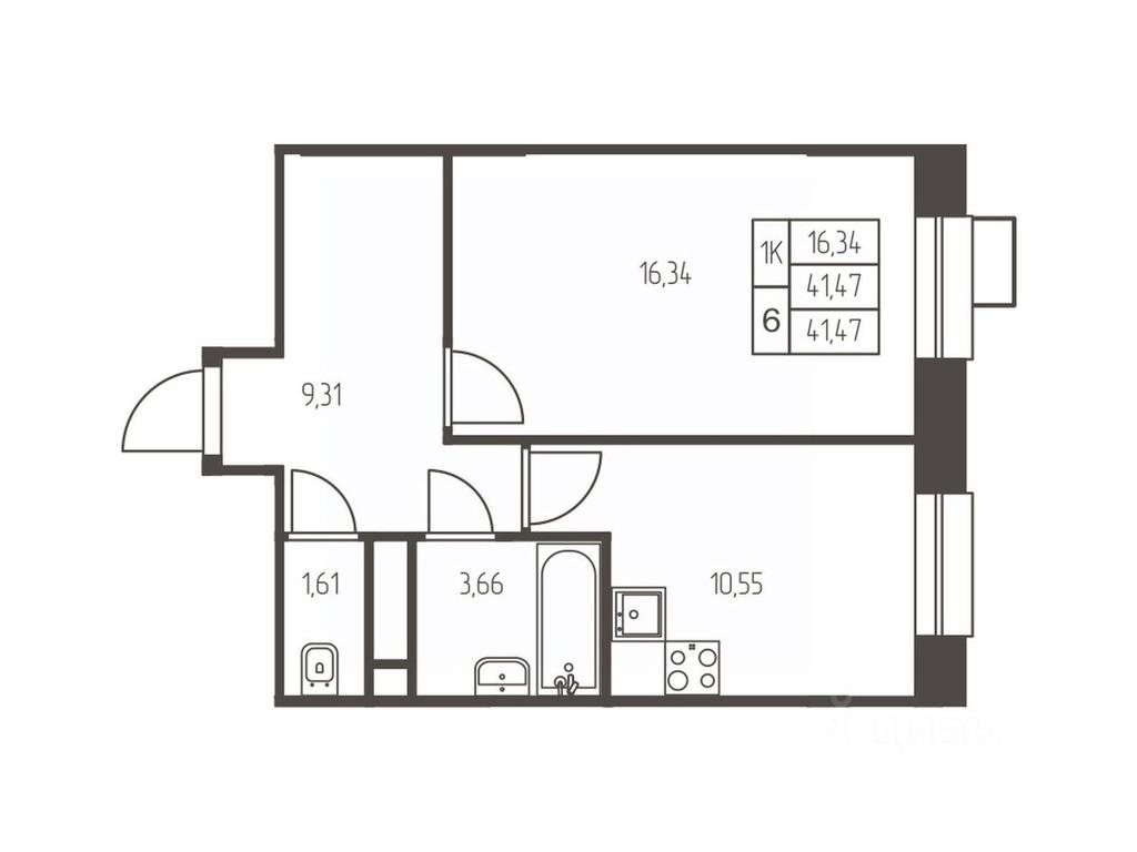 Apartment Sale, 41.5 sq. m. at Novaya Ivanteevka, Zavodskaya ulitsa, Ivanteyevka, Pshkinskiy Urban District, Moscow Region, Russia #1