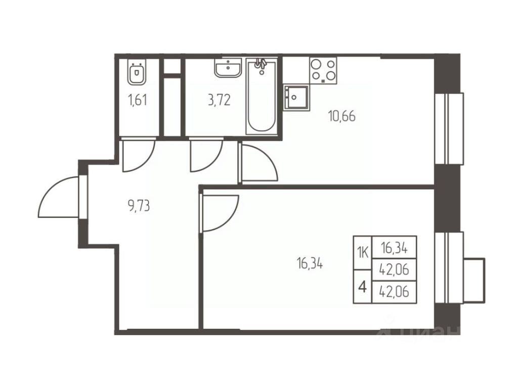 Apartment Sale, 42.1 sq. m. at Novaya Ivanteevka, Zavodskaya ulitsa, Ivanteyevka, Pshkinskiy Urban District, Moscow Region, Russia #1 Apartment Sale, 42.1 sq. m. at Novaya Ivanteevka, Zavodskaya ulitsa, Ivanteyevka, Pshkinskiy Urban District, Moscow Region, Russia #1