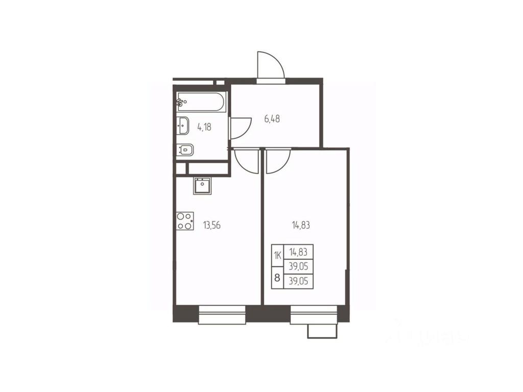 Apartment Sale, 39.1 sq. m. at Novaya Ivanteevka, Zavodskaya ulitsa, Ivanteyevka, Pshkinskiy Urban District, Moscow Region, Russia #1