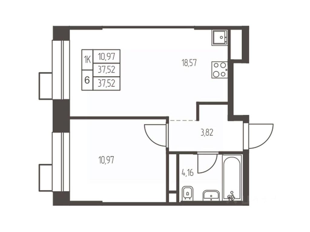 Apartment Sale, 37.5 sq. m. at Novaya Ivanteevka, Zavodskaya ulitsa, Ivanteyevka, Pshkinskiy Urban District, Moscow Region, Russia #1