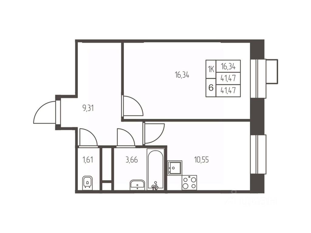 Apartment Sale, 41.5 sq. m. at Novaya Ivanteevka, Zavodskaya ulitsa, Ivanteyevka, Pshkinskiy Urban District, Moscow Region, Russia #1