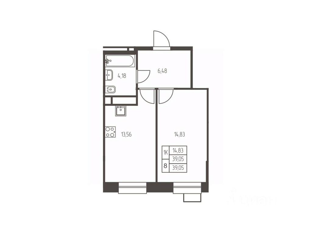 Apartment Sale, 39.1 sq. m. at Novaya Ivanteevka, Zavodskaya ulitsa, Ivanteyevka, Pshkinskiy Urban District, Moscow Region, Russia #1
