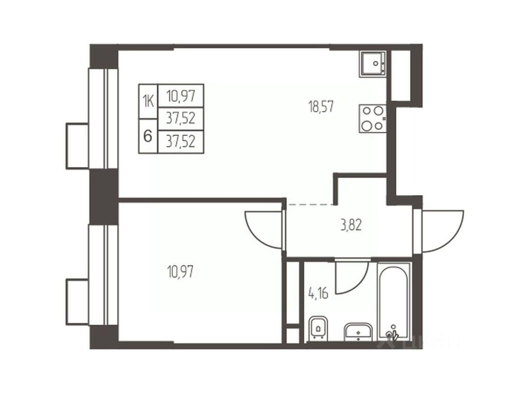 Apartment Sale, 37.5 sq. m. at Novaya Ivanteevka, Zavodskaya ulitsa, Ivanteyevka, Pshkinskiy Urban District, Moscow Region, Russia #1