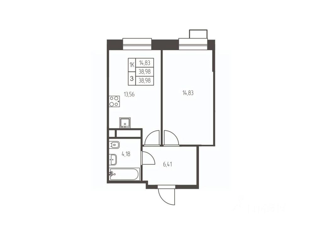 Apartment Sale, 39 sq. m. at Novaya Ivanteevka, Zavodskaya ulitsa, Ivanteyevka, Pshkinskiy Urban District, Moscow Region, Russia #1