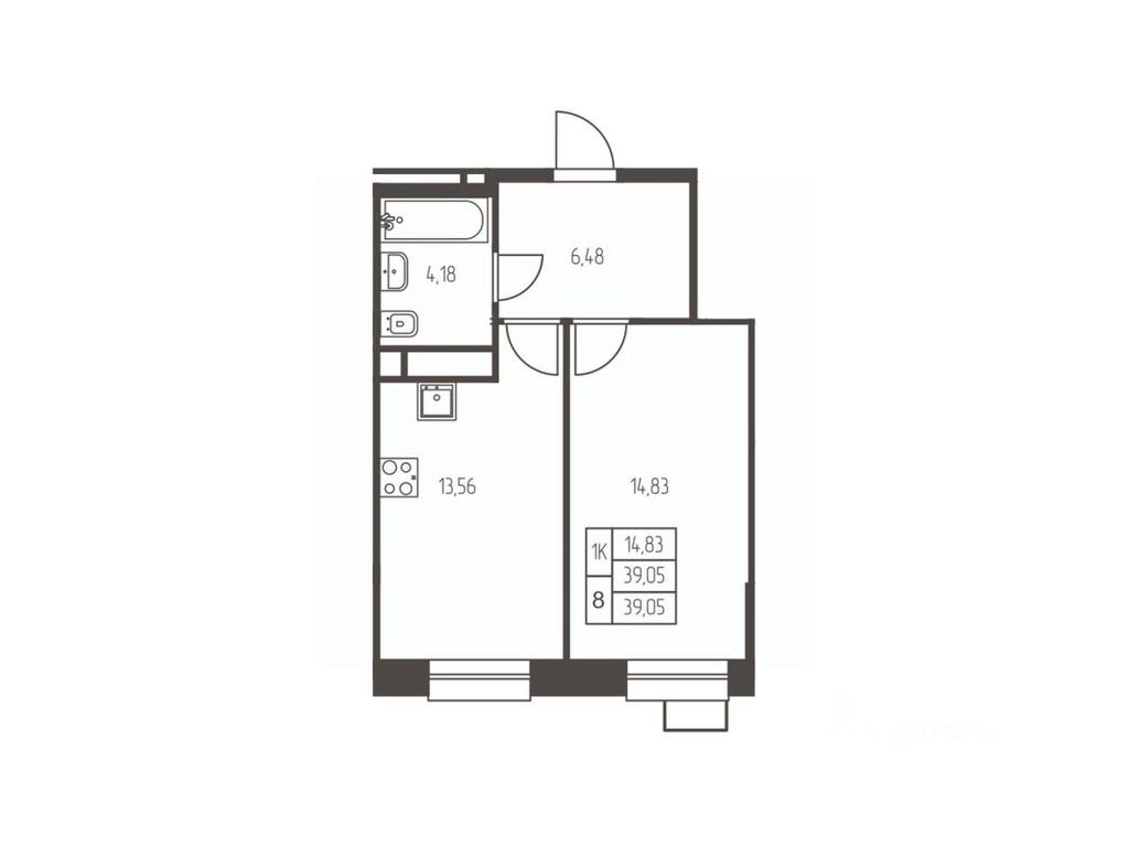 Apartment Sale, 39.1 sq. m. at Novaya Ivanteevka, Zavodskaya ulitsa, Ivanteyevka, Pshkinskiy Urban District, Moscow Region, Russia #1