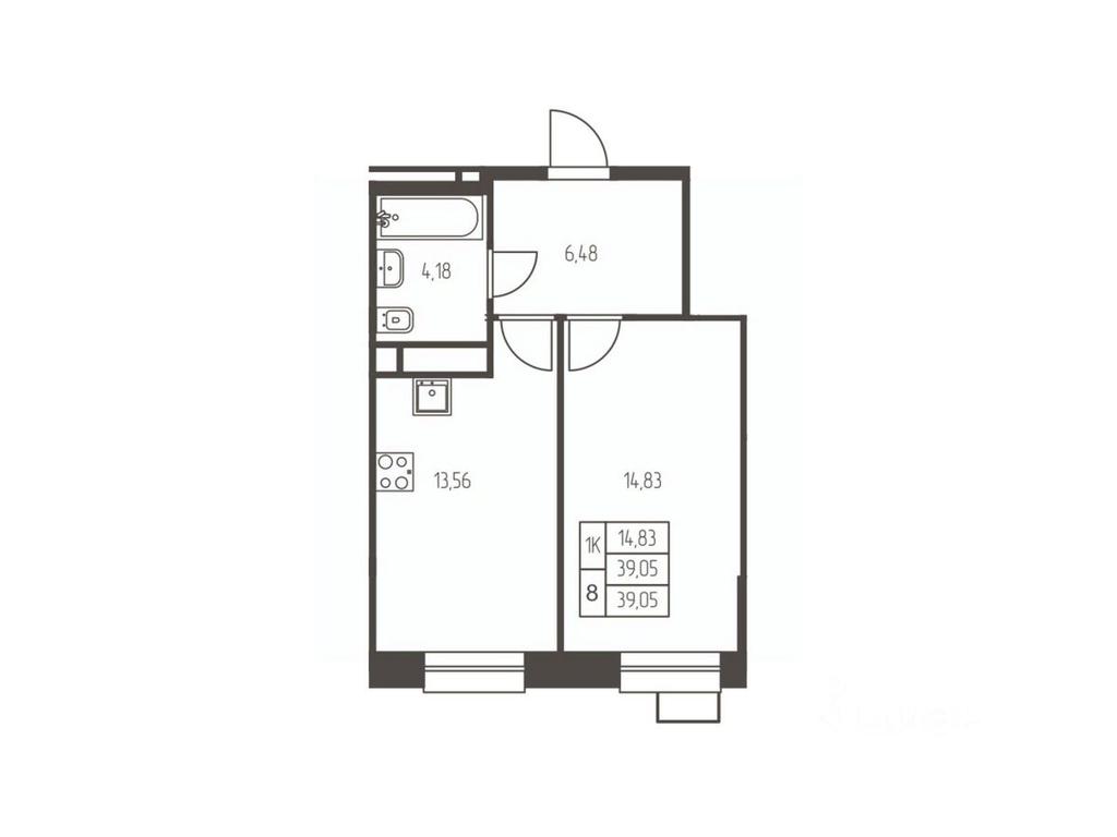Apartment Sale, 39.1 sq. m. at Novaya Ivanteevka, Zavodskaya ulitsa, Ivanteyevka, Pshkinskiy Urban District, Moscow Region, Russia #1