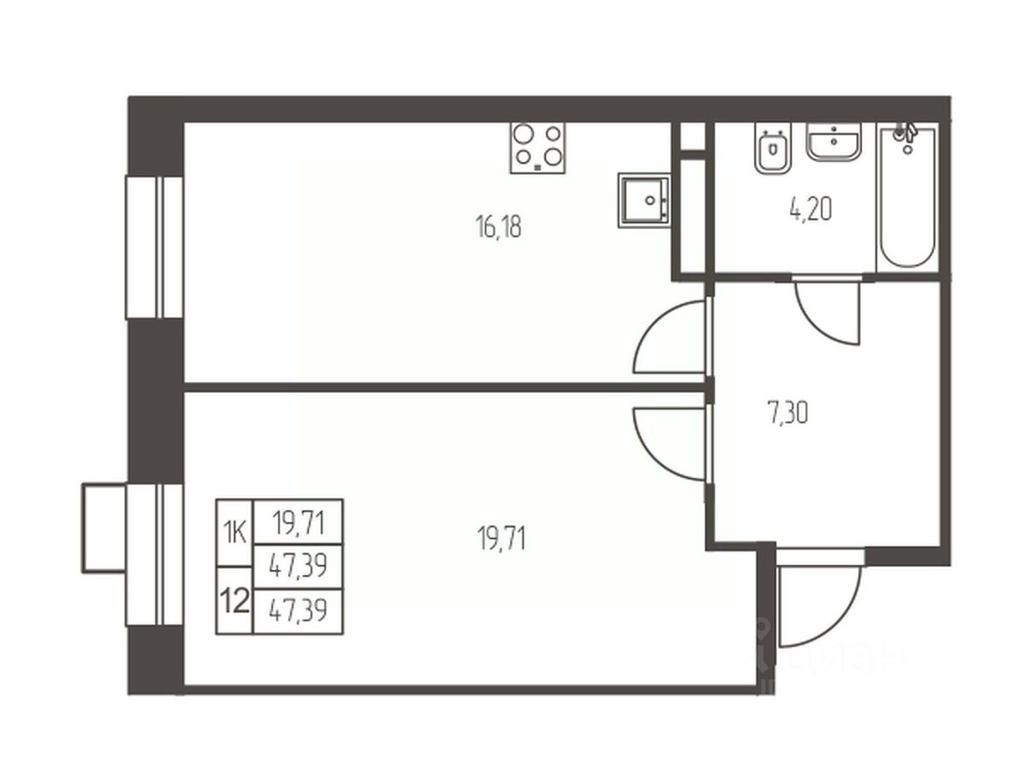 Apartment Sale, 47.4 sq. m. at Novaya Ivanteevka, Zavodskaya ulitsa, Ivanteyevka, Pshkinskiy Urban District, Moscow Region, Russia #1