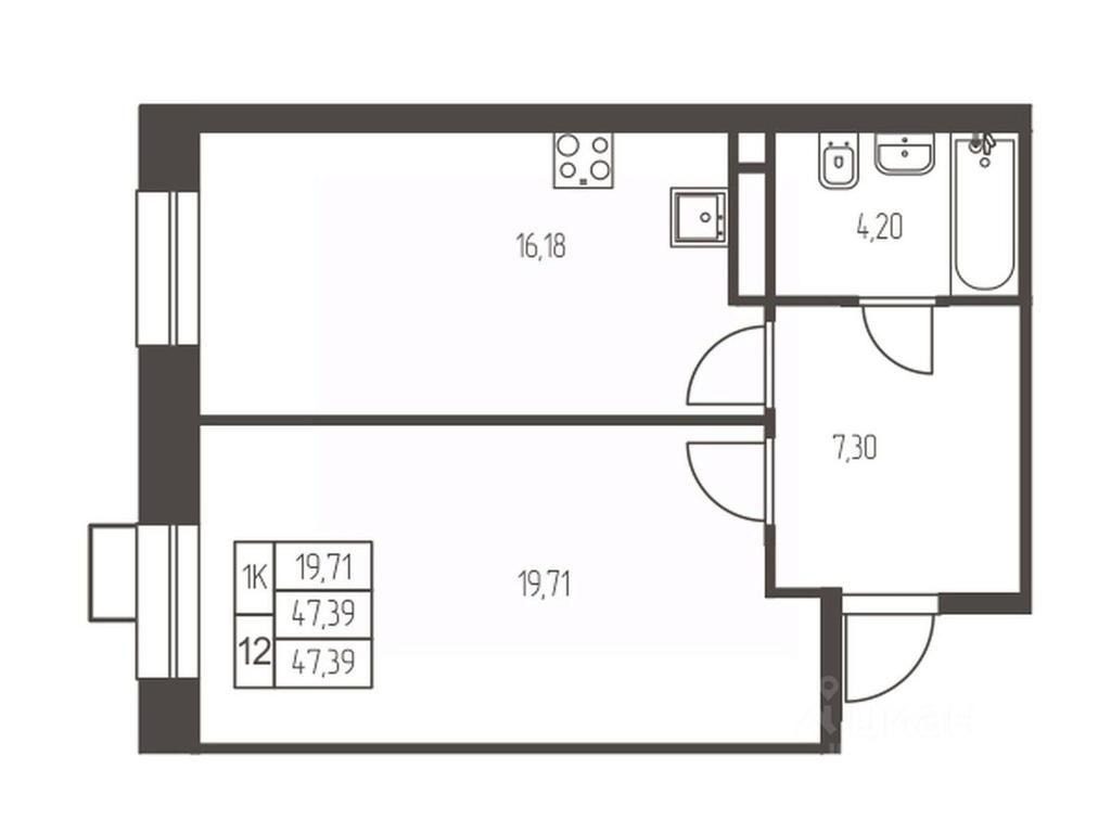 Apartment Sale, 47.4 sq. m. at Novaya Ivanteevka, Zavodskaya ulitsa, Ivanteyevka, Pshkinskiy Urban District, Moscow Region, Russia #1