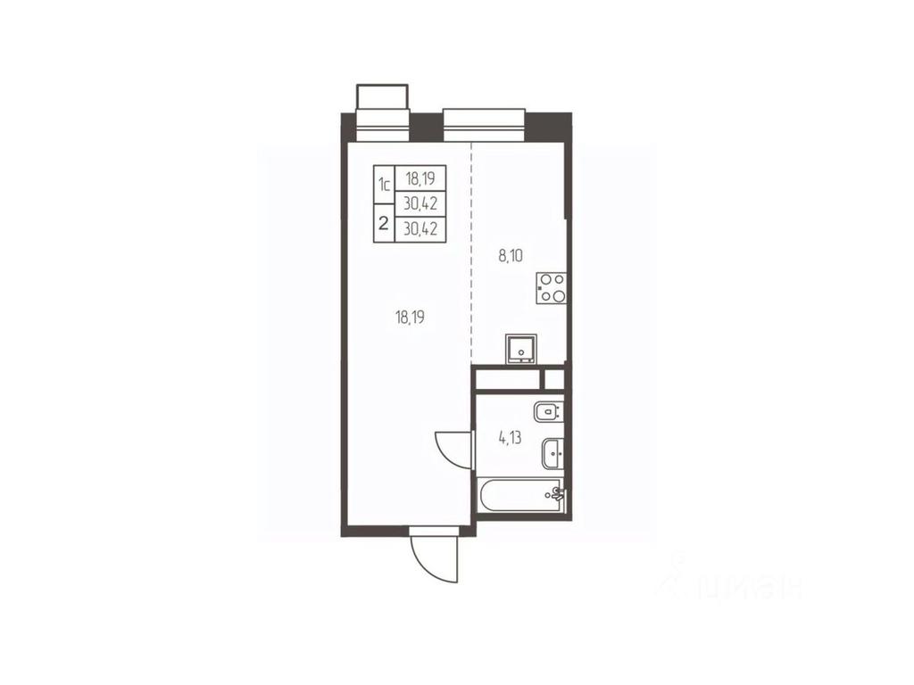 Apartment Sale, 30.4 sq. m. at Novaya Ivanteevka, Zavodskaya ulitsa, Ivanteyevka, Pshkinskiy Urban District, Moscow Region, Russia #1