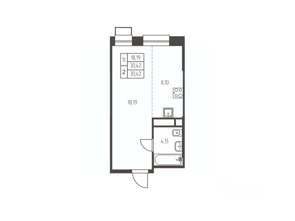 Apartment Sale, 30.4 sq. m. at Novaya Ivanteevka, Zavodskaya ulitsa, Ivanteyevka, Pshkinskiy Urban District, Moscow Region, Russia #1