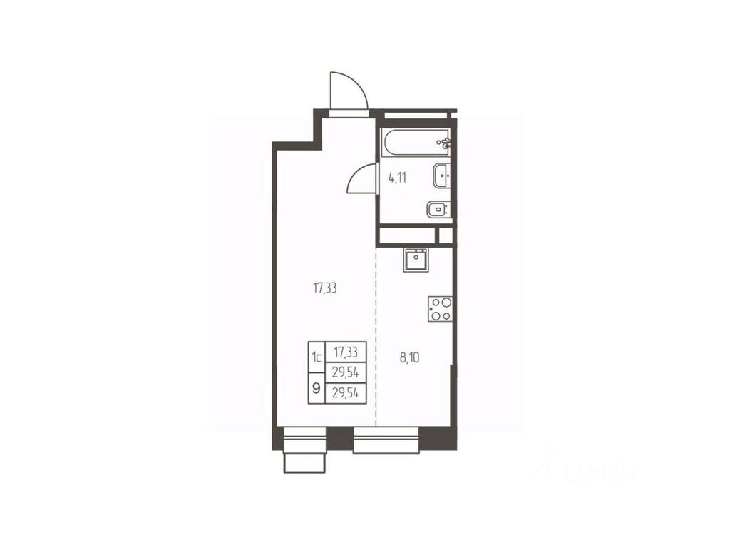 Apartment Sale, 29.5平方米 at Novaya Ivanteevka, Zavodskaya ulitsa, Ivanteyevka, Pshkinskiy Urban District, Moscow Region, Russia #1