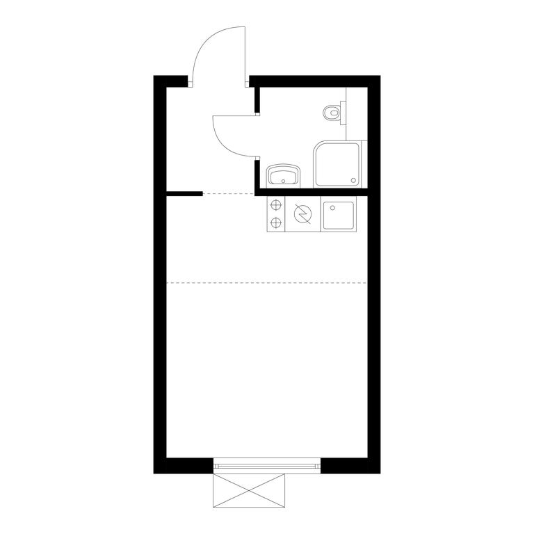 Apartment Sale, 19.9平方米 at Ilinskie Luga, Zapovednaya Street, 1, posyolok Ilyinskoye-Usovo, Krasnogorsk City District, Moscow Region, Russia #1