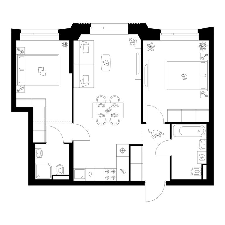 2-BD Apartment Sale, 59.7 sq. m. at Salarevo Park, Salaryevskaya Street, 8к1, Moskovskiy Settlement, Moscow, Russia #1 2-BD Apartment Sale, 59.7 sq. m. at Salarevo Park, Salaryevskaya Street, 8к1, Moskovskiy Settlement, Moscow, Russia #1