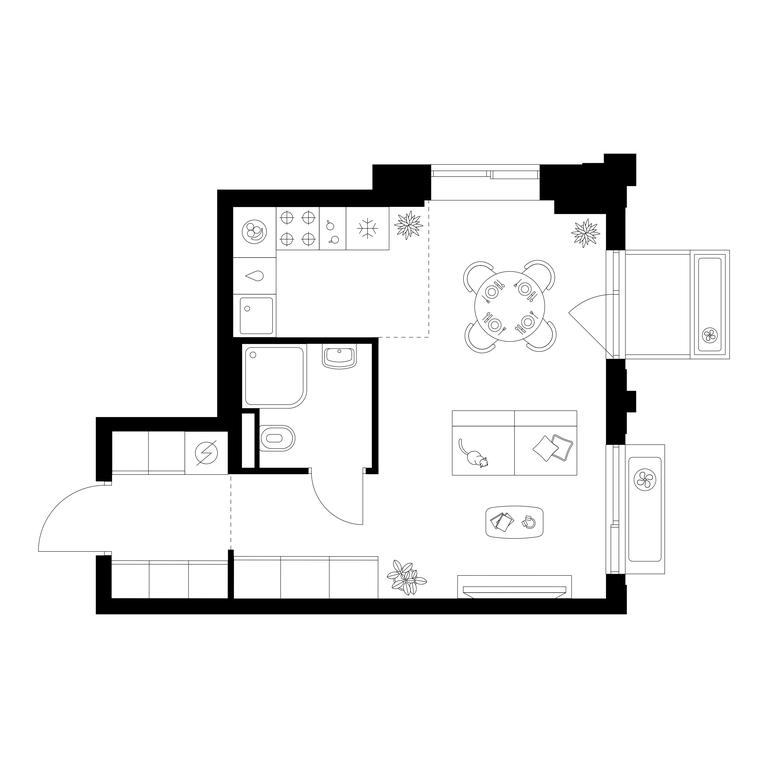 Apartment Sale, 31.7 sq. m. at Altufevskoe 53, Алтуфьевское шоссе, 53с11, Москва, Россия #1