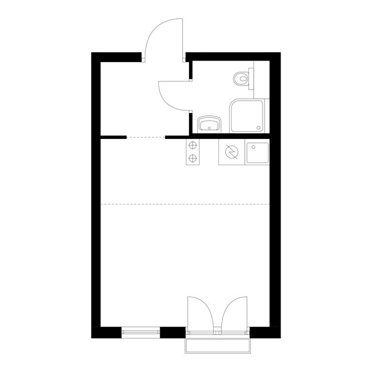 Apartment Sale, 23.8 sq. m. at Ilinskie Luga, Zapovednaya Street, 1, posyolok Ilyinskoye-Usovo, Krasnogorsk City District, Moscow Region, Russia #1