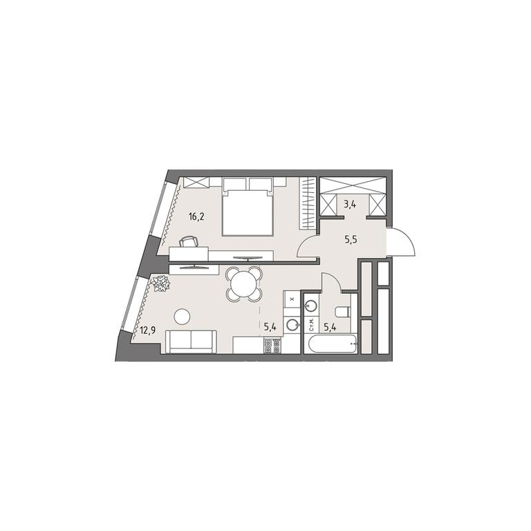 2-BD Apartment Sale, 48.8 sq. m. at Rodina Park, Vereyskaya Street, 12, Moscow, Russia #1 2-BD Apartment Sale, 48.8 sq. m. at Rodina Park, Vereyskaya Street, 12, Moscow, Russia #1