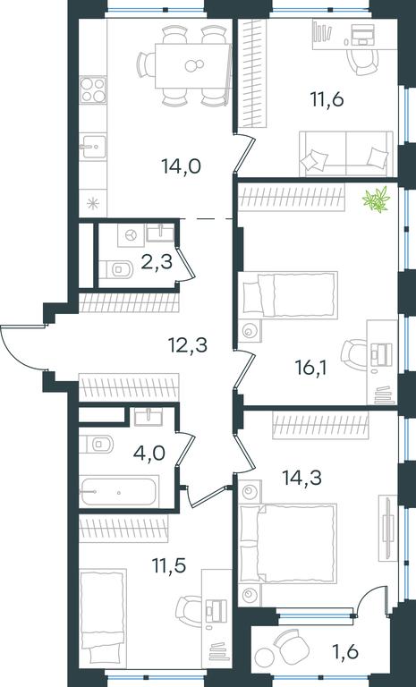 3-BD Apartment Sale, 87.7 sq. m. at Gorod V lesu, Gorod V Lesu Residential Complex, Village of Otradnoye, Krasnogorsk Urban District, Moscow Region, Russia #1 3-BD Apartment Sale, 87.7 sq. m. at Gorod V lesu, Gorod V Lesu Residential Complex, Village of Otradnoye, Krasnogorsk Urban District, Moscow Region, Russia #1