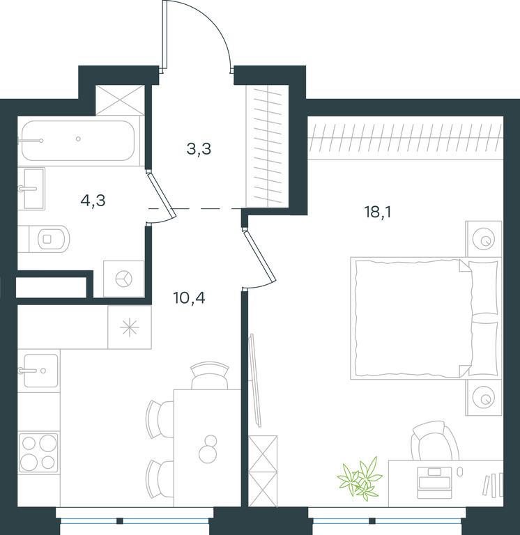 Apartment Sale, 36.1 sq. m. at Gorod V lesu, Gorod V Lesu Residential Complex, Village of Otradnoye, Krasnogorsk Urban District, Moscow Region, Russia #1 Apartment Sale, 36.1 sq. m. at Gorod V lesu, Gorod V Lesu Residential Complex, Village of Otradnoye, Krasnogorsk Urban District, Moscow Region, Russia #1