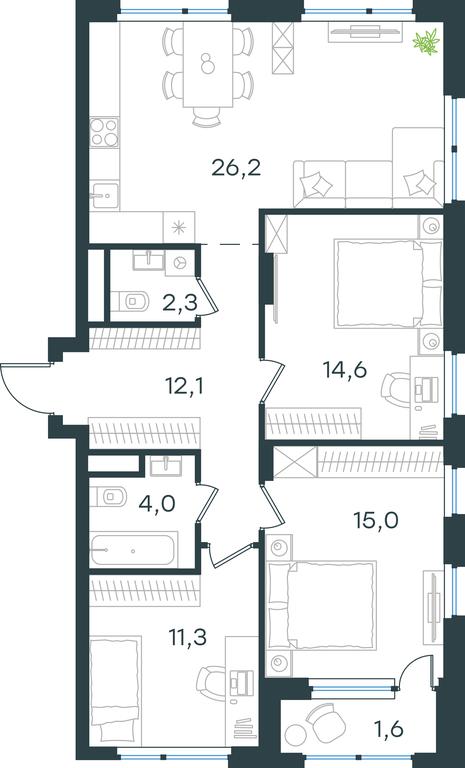 2-BD Apartment Sale, 87.1 sq. m. at Gorod V lesu, Gorod V Lesu Residential Complex, Village of Otradnoye, Krasnogorsk Urban District, Moscow Region, Russia #1 2-BD Apartment Sale, 87.1 sq. m. at Gorod V lesu, Gorod V Lesu Residential Complex, Village of Otradnoye, Krasnogorsk Urban District, Moscow Region, Russia #1