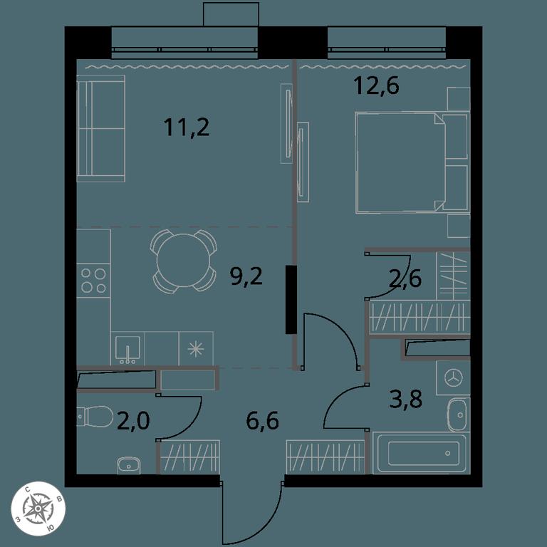 2-BD Apartment Sale, 48平方米 at 1-y Salarevskiy, Kiyevskoye Highway, Moskovskiy Settlement, Moscow, Russia #1 2-BD Apartment Sale, 48平方米 at 1-y Salarevskiy, Kiyevskoye Highway, Moskovskiy Settlement, Moscow, Russia #1