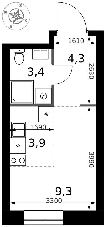 Apartment Sale, 20.9平方米 at 1 Izmajlovskij, Montazhnaya Street, 8с13, Moscow, Russia #2