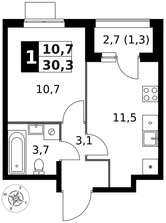 1-BD Apartment Sale, 30.3 sq. m. at 1 Izmajlovskij, Montazhnaya Street, 8с13, Moscow, Russia #1 1-BD Apartment Sale, 30.3 sq. m. at 1 Izmajlovskij, Montazhnaya Street, 8с13, Moscow, Russia #1