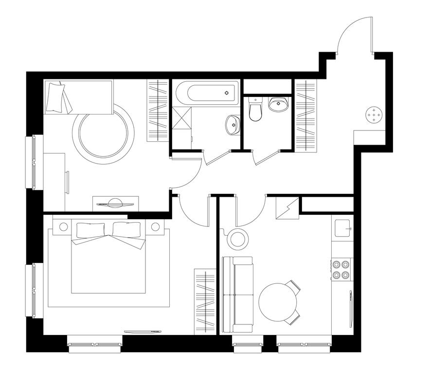 2-BD Apartment Sale, 56.9 sq. m. at Pervyi Moskovskiy, ulitsa Bianki, 1, Moskovskiy, Moscow, Russia #1