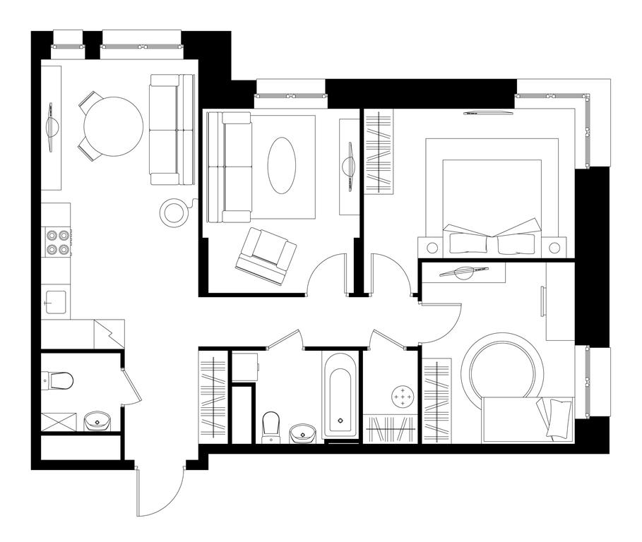 3-BD Apartment Sale, 73.7 sq. m. at Pervyi Moskovskiy, ulitsa Bianki, 1, Moskovskiy, Moscow, Russia #1
