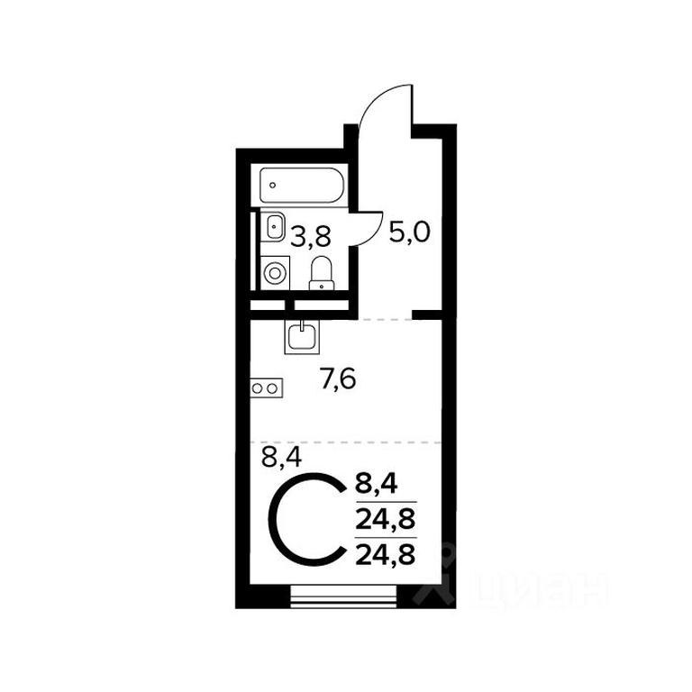 Apartment Sale, 24.8平方米 at Novye Vatutinki. Kvartal u vody, mikrorayon Zarechny, zhiloy rayon Novyye Vatutinki, Troitsk District, Moscow, Russia #1 Apartment Sale, 24.8平方米 at Novye Vatutinki. Kvartal u vody, mikrorayon Zarechny, zhiloy rayon Novyye Vatutinki, Troitsk District, Moscow, Russia #1