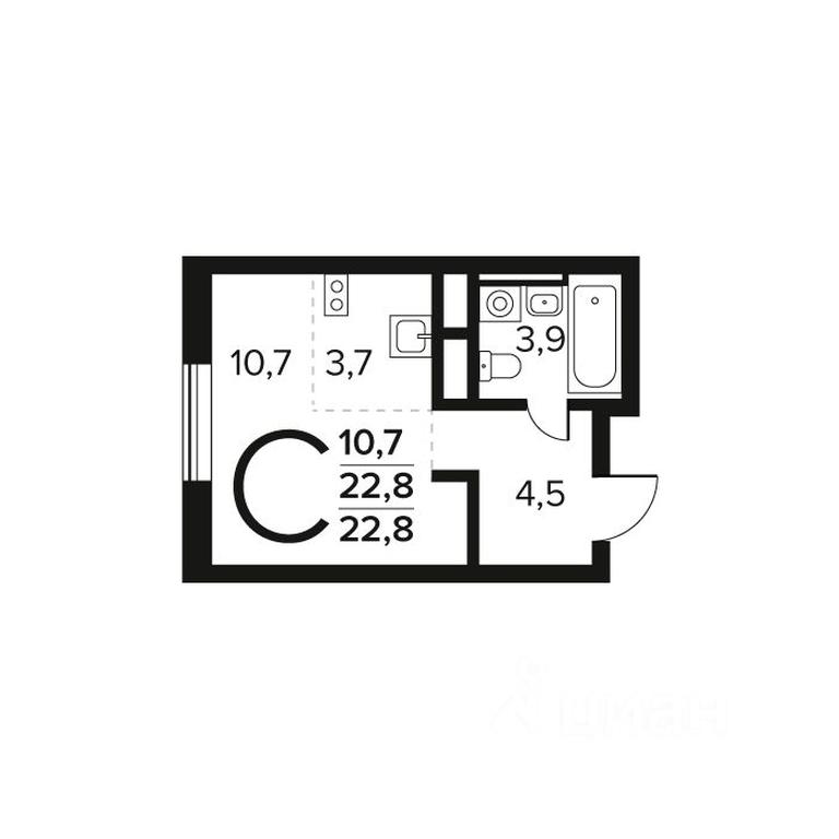Apartment Sale, 22.8 sq. m. at Novye Vatutinki. Kvartal u vody, mikrorayon Zarechny, zhiloy rayon Novyye Vatutinki, Troitsk District, Moscow, Russia #1 Apartment Sale, 22.8 sq. m. at Novye Vatutinki. Kvartal u vody, mikrorayon Zarechny, zhiloy rayon Novyye Vatutinki, Troitsk District, Moscow, Russia #1