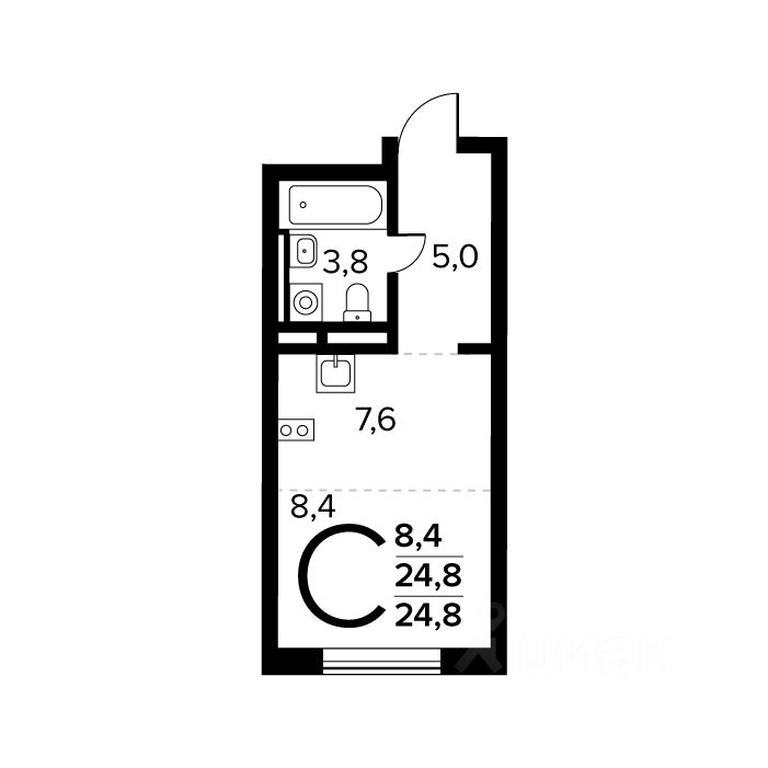 Apartment Sale, 24.8 sq. m. at Novye Vatutinki. Kvartal u vody, mikrorayon Zarechny, zhiloy rayon Novyye Vatutinki, Troitsk District, Moscow, Russia #1 Apartment Sale, 24.8 sq. m. at Novye Vatutinki. Kvartal u vody, mikrorayon Zarechny, zhiloy rayon Novyye Vatutinki, Troitsk District, Moscow, Russia #1